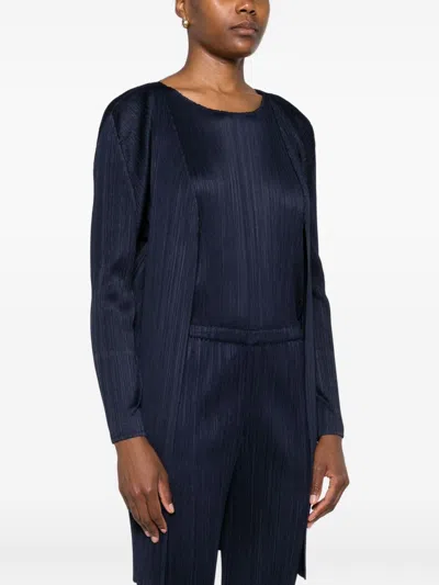 Issey Miyake Pleats Please  Women Pleated Midi Cardigan