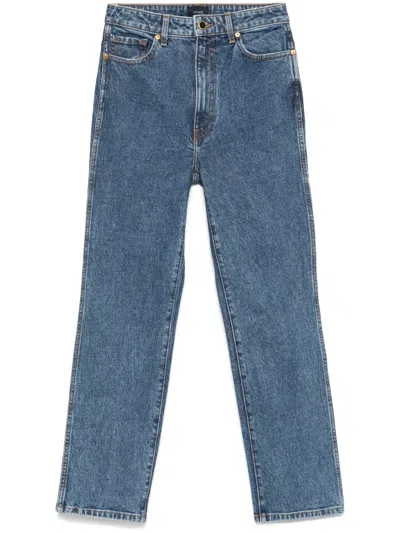 Khaite Corben Straight-leg Jeans In Blue
