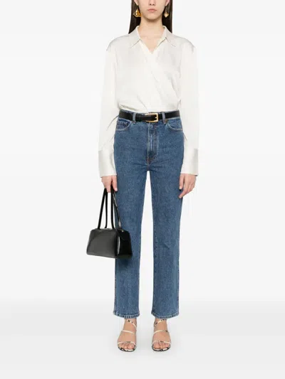 Khaite Corben Straight-leg Jeans In Blue