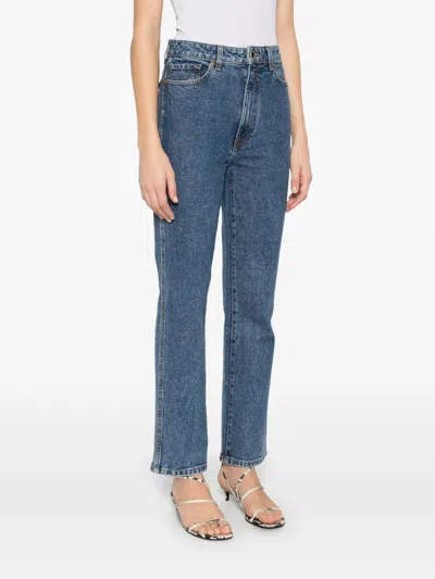 Khaite Corben Straight-leg Jeans In Blue
