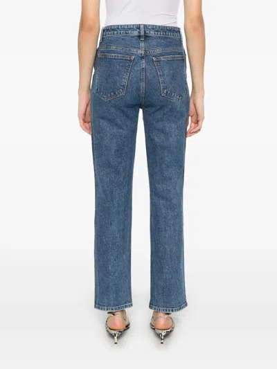 Khaite Corben Straight-leg Jeans In Blue