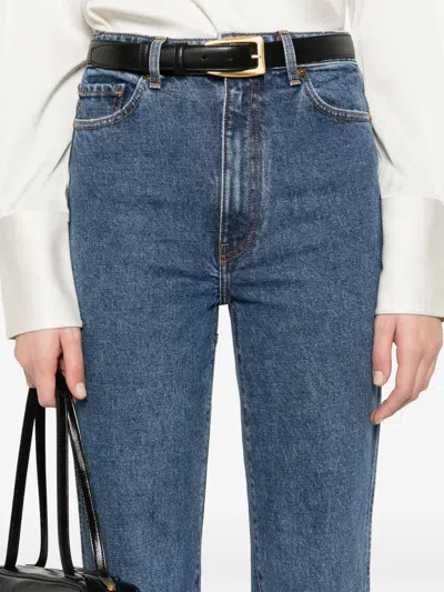 Khaite Corben Straight-leg Jeans In Blue
