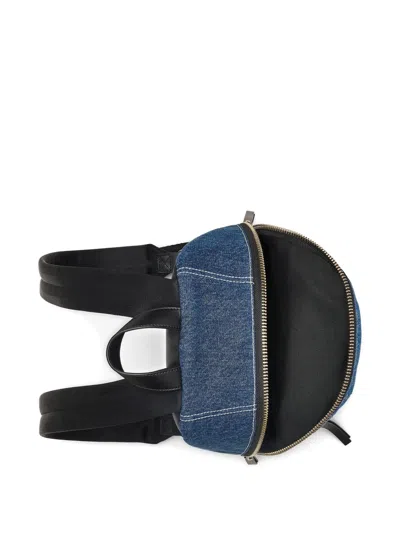 Marc Jacobs The Biker Colorblock Denim Backpack In Blue