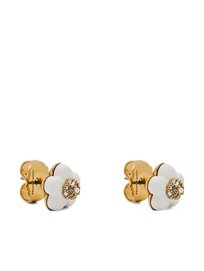 Marc Jacobs The Daisy Earrings In White