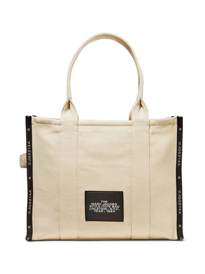 Marc Jacobs The Jacquard Large Tote In Black In Nude
