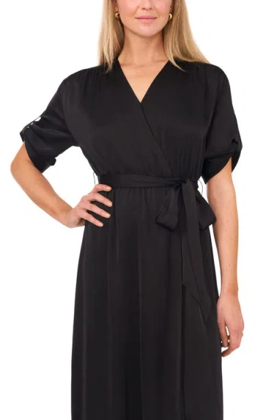 Halogen ® Roll Cuff Faux Wrap Dress