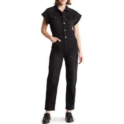 Habitual Denim Jumpsuit In Black
