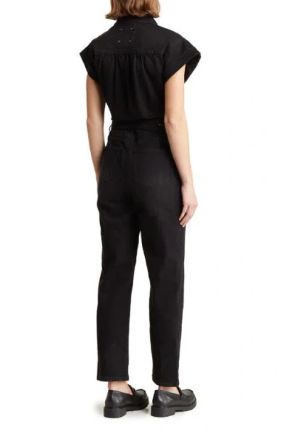 Habitual Denim Jumpsuit In Black