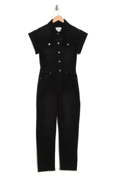 Habitual Denim Jumpsuit In Black