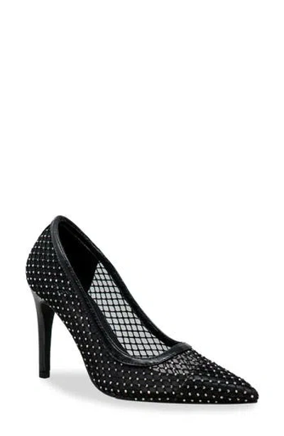 Chase & Chloe Chase And Chloe Amalia Rhinestone Mesh Pump