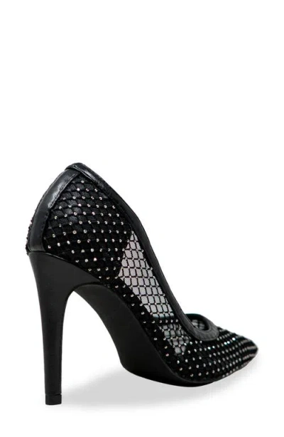 Chase & Chloe Chase And Chloe Amalia Rhinestone Mesh Pump