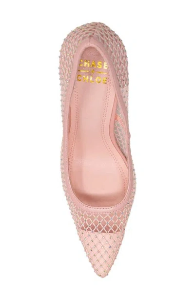 Chase & Chloe Chase And Chloe Amalia Rhinestone Mesh Pump