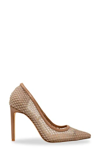 Chase & Chloe Chase And Chloe Amalia Rhinestone Mesh Pump