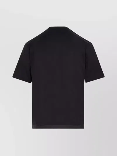 Prada Crew Neck T-shirt Nylon Pocket In Black