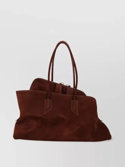 Attico Silver Suede Tote Bag