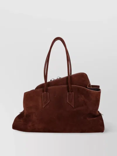 Attico Silver Suede Tote Bag