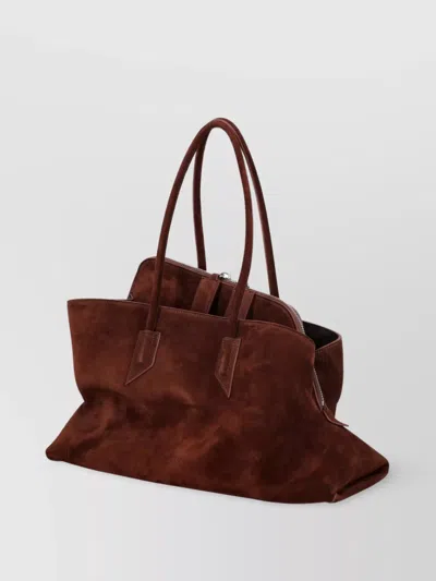 Attico Silver Suede Tote Bag