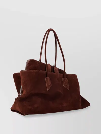 Attico Silver Suede Tote Bag