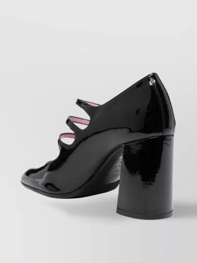 Carel Paris Triple Buckle Strap Block Heel Pumps