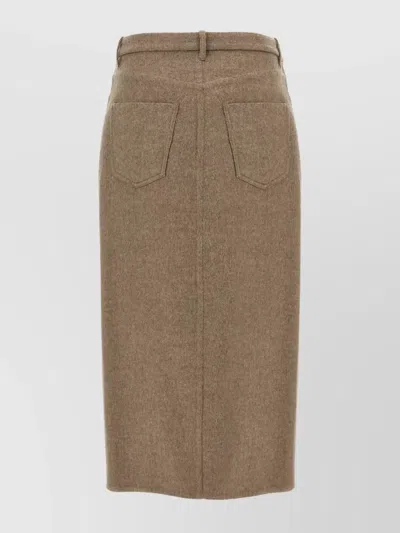 Brunello Cucinelli Wraparound Skirt With Belt Loops And Back Pockets