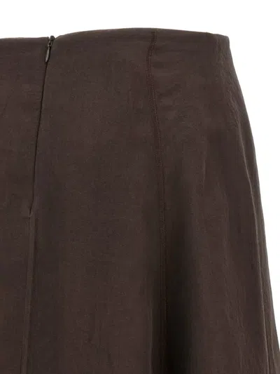 Brunello Cucinelli Sheer Overlay A-line Silhouette Skirt