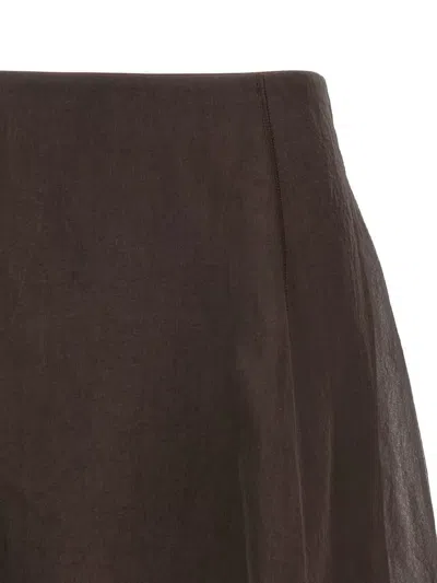 Brunello Cucinelli Sheer Overlay A-line Silhouette Skirt