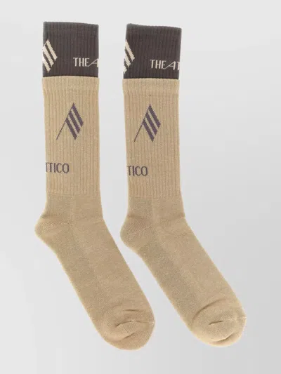 Attico Logo Branded Socks With Contrast Cuff
