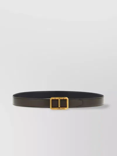 Tom Ford Reversible Belt Antique Buckle Belts Multicolor In Burgundy