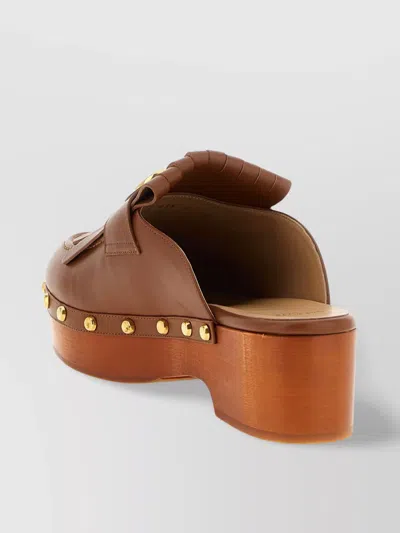 Valentino 'vlogo Signature' Clogs With Wooden Platform Heel