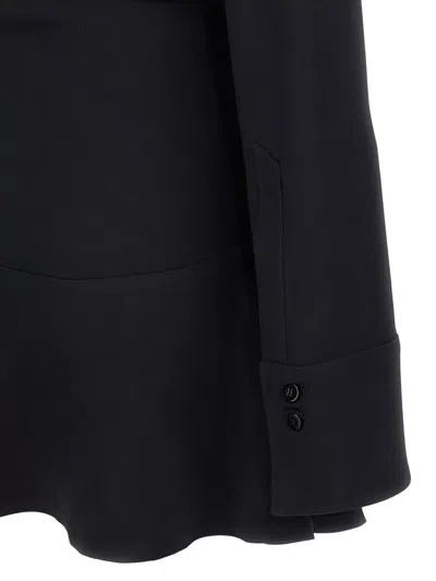 Attico Mini Dress With Deep V-neck In Black