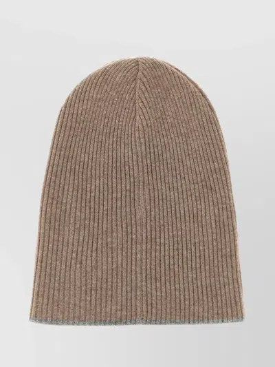 Brunello Cucinelli Ribbed Cashmere Beanie With Soft Stretch Fit