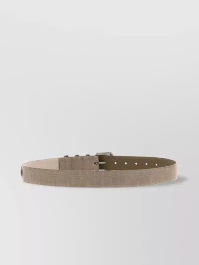 Brunello Cucinelli Suede Accessory Featuring Multiple Holes