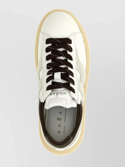 Hogan Striped Sneakers With Padded Collar And Contrasting Sole