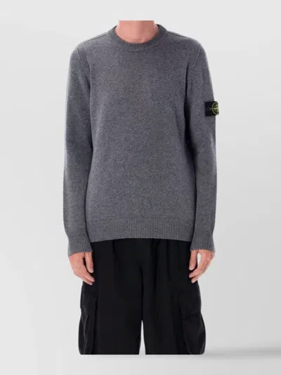 Stone Island Compass-badge Sweater In Gray