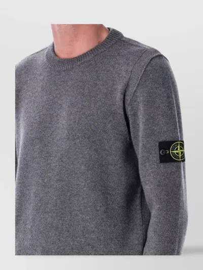 Stone Island Compass-badge Sweater In Gray