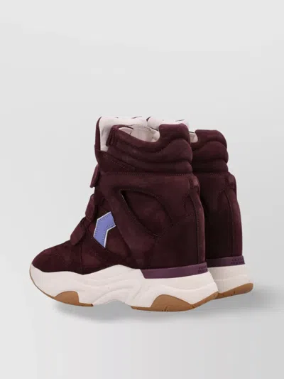 Isabel Marant Balskee High-top Wedge Suede Calfskin Leather Sneakers