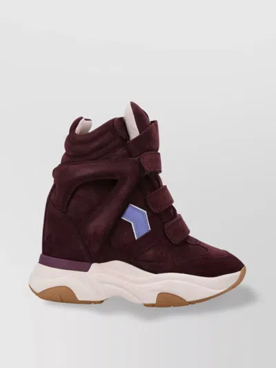 Isabel Marant Balskee High-top Wedge Suede Calfskin Leather Sneakers