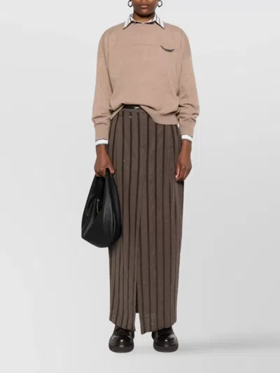 Brunello Cucinelli Crewneck Cashmere Sweater Pocket Detail