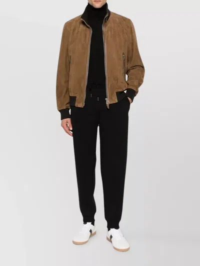 Tom Ford Cotton Drawstring Waist Sweat Joggers In Black