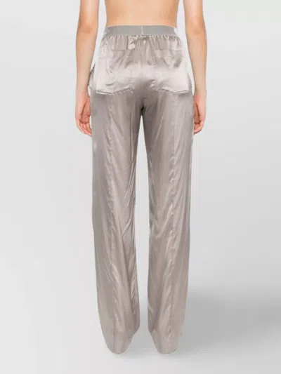 Tom Ford Silk Pants Pajama Elastic Waistband In Neutral