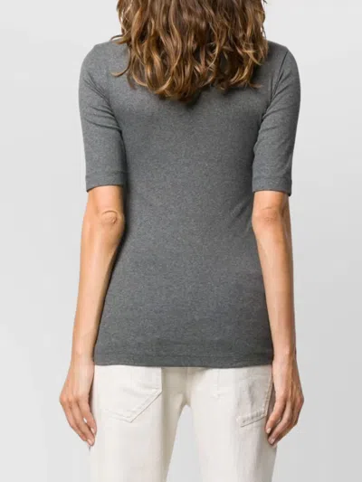 Brunello Cucinelli Ribbed Cotton Blend T-shirt