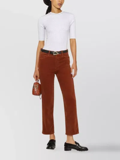 Brunello Cucinelli Ribbed Cotton T-shirt Keyhole Back In Gray