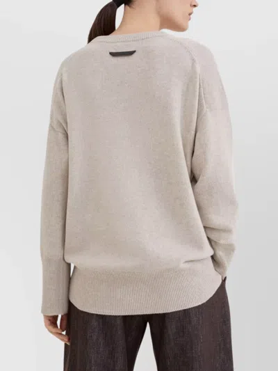 Brunello Cucinelli Soft Cashmere Crewneck Sweater With Relaxed Fit