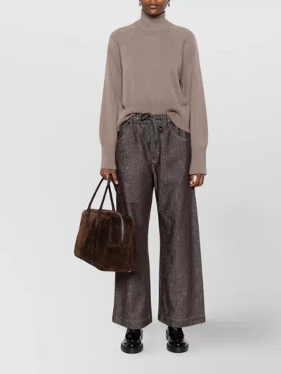 Brunello Cucinelli Short Turtleneck Knit Sweater