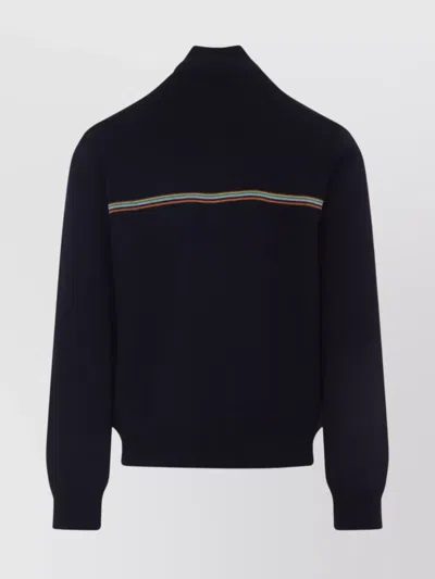 Paul Smith Zip-up Jacket With Colorful Striped Accents