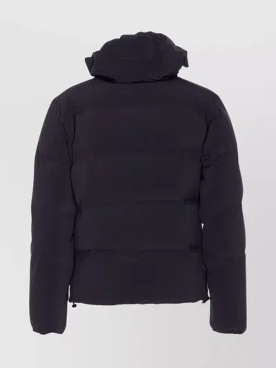 Herno Down Jacket With Hood And Quilted Pattern In Blue