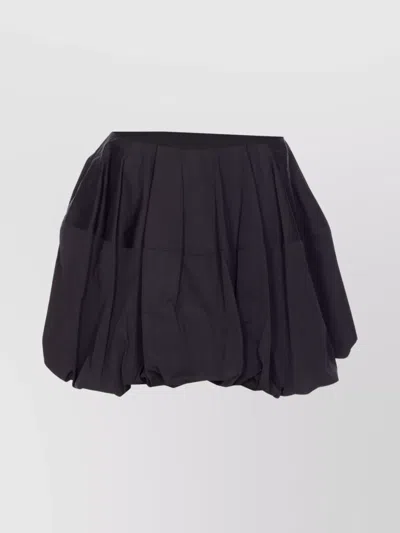 Alaïa Balloon Fit Skirt With Gathered Accents In Black
