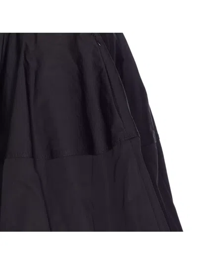 Alaïa Balloon Fit Skirt With Gathered Accents In Black