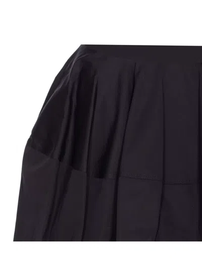 Alaïa Balloon Fit Skirt With Gathered Accents In Black