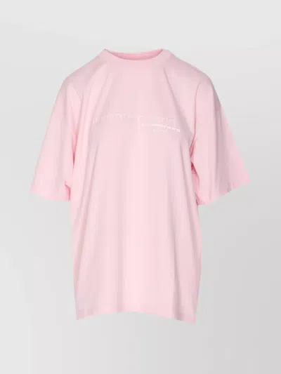 Alexander Wang Crewneck Short Sleeves T-shirt In Pink